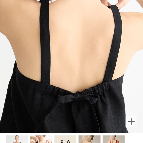 J Crew bow back linen tank top - Picture 2 of 4